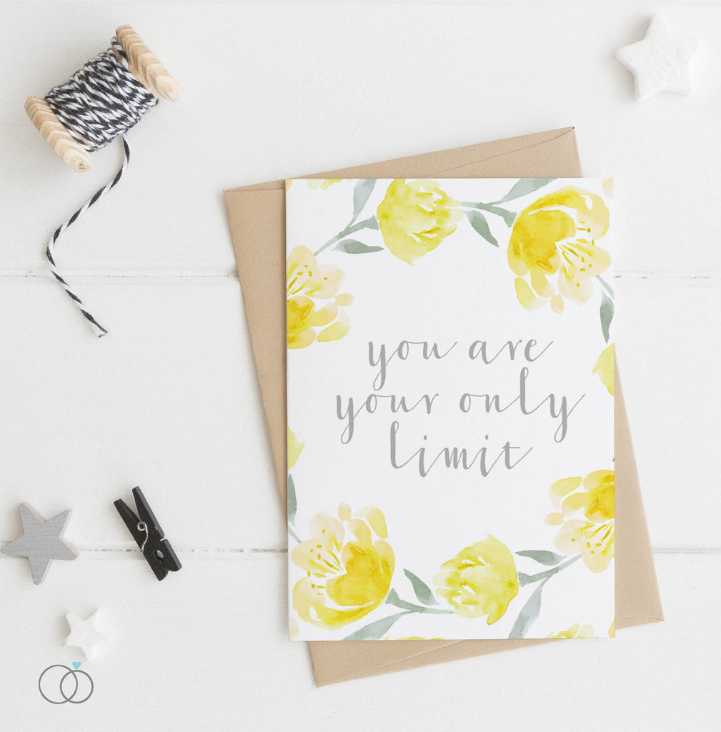 You Are Your Only Limit Quote Postcard